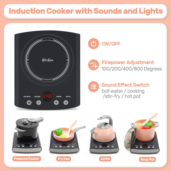 Kids Cooking Toy Set for Pretend Play Kitchen Fun