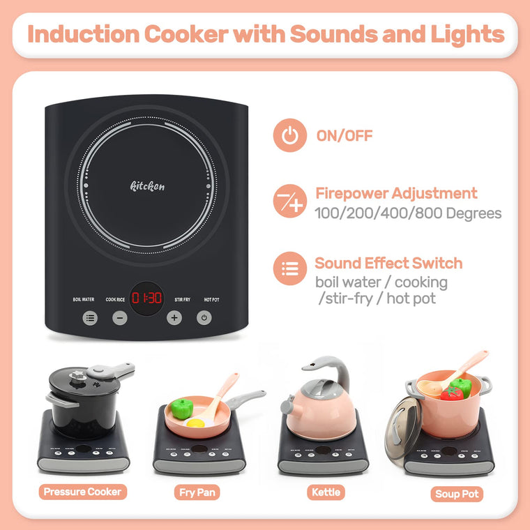Kids Cooking Toy Set for Pretend Play Kitchen Fun