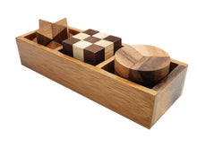 Hard Wooden Brain Teaser Puzzle Box Set for Teens Adults and Kids