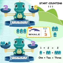 Dinosaur Math Balance and Letter Matching Toy for Early Learning