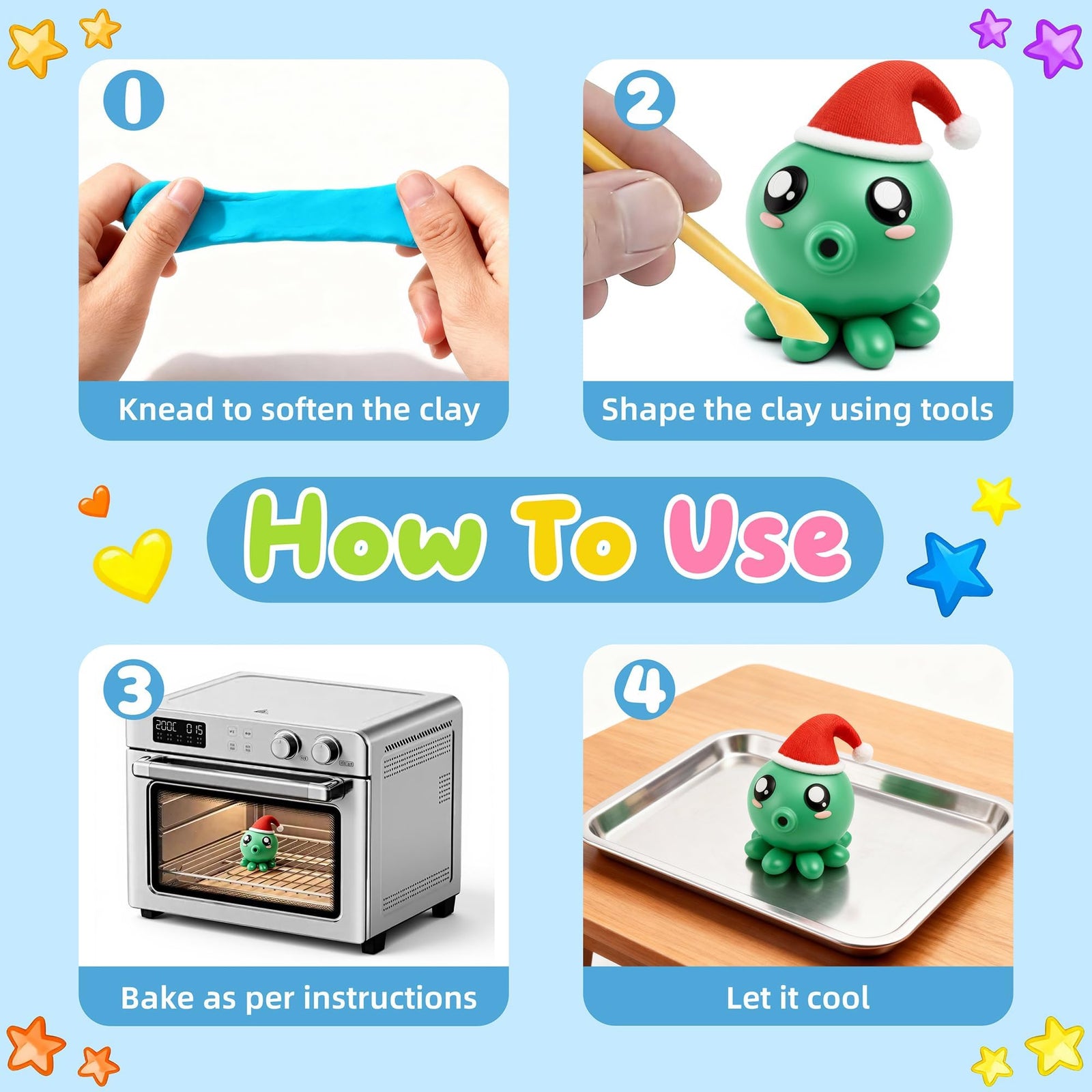 Polymer Clay Kit for Kids Creative Craft Set
