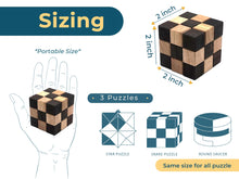 Hard Wooden Brain Teaser Puzzle Box Set for Teens Adults and Kids