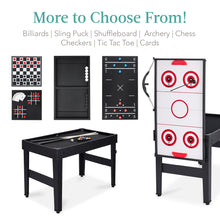 Combo Game Table Set with Ping Pong Foosball Air Hockey Chess Checkers