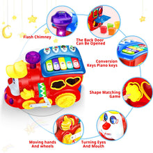 Musical Train Toy with Blocks Lights and Early Learning Play for Toddlers