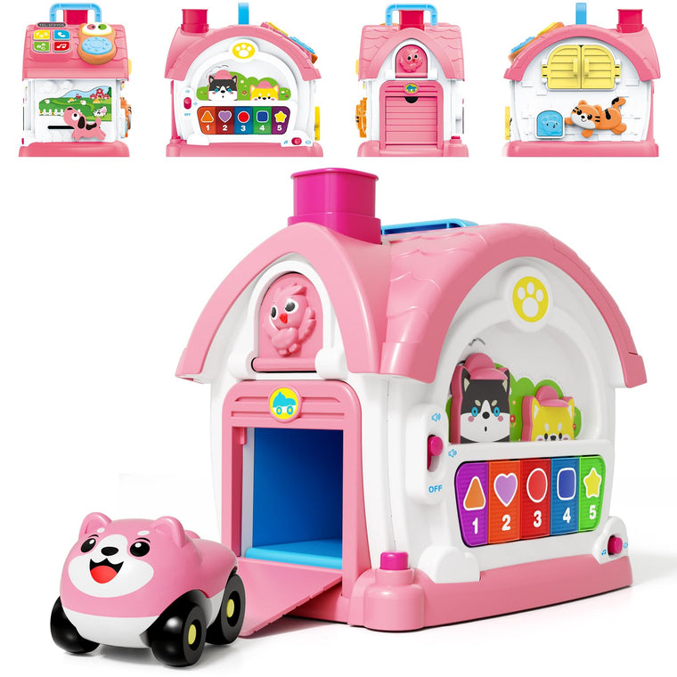 Montessori Musical Learning House Toy with Lights and Sounds for Toddlers