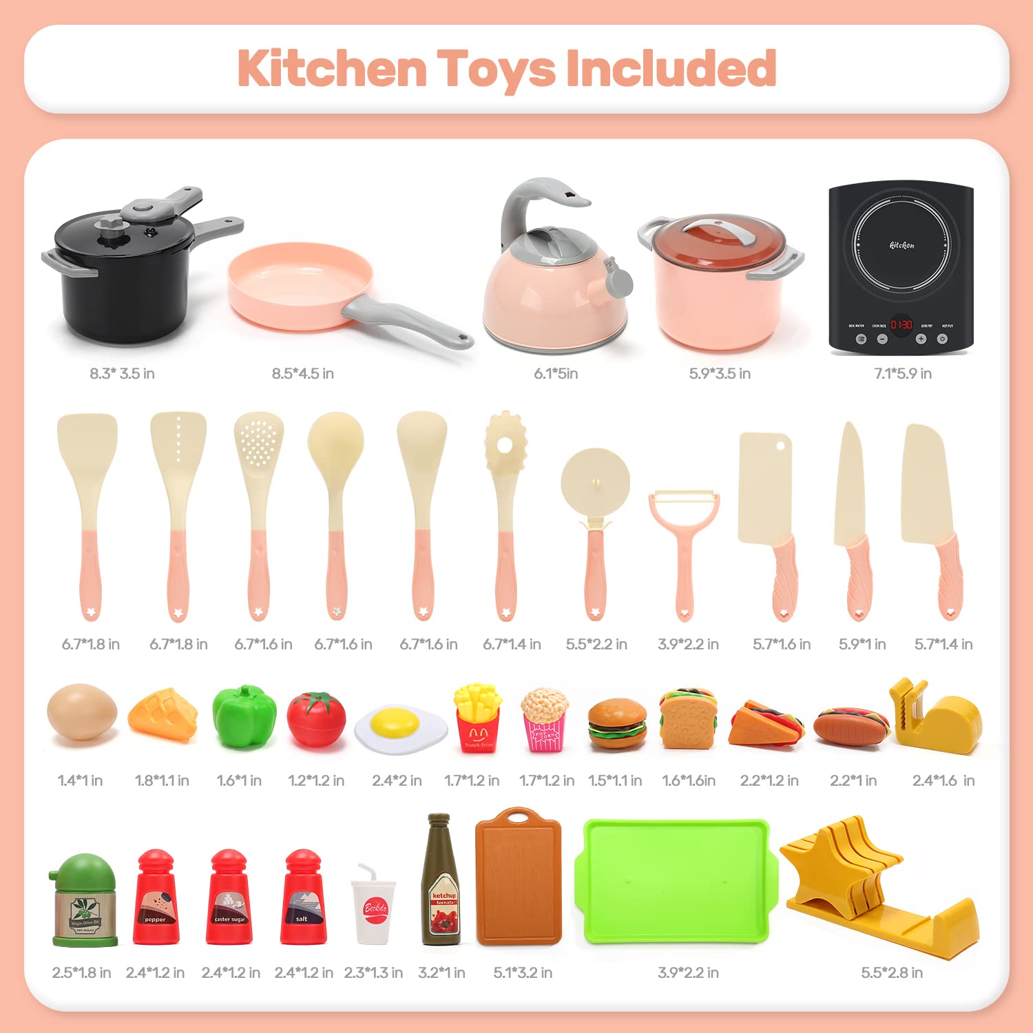 Kids Cooking Toy Set for Pretend Play Kitchen Fun