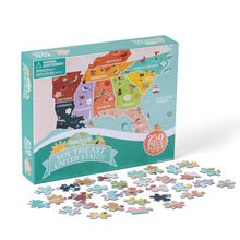 250 Piece United States Geography Jigsaw Puzzle with Landmarks and Flags