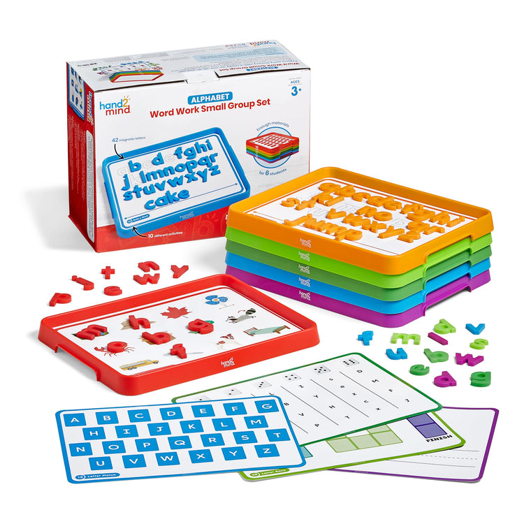 Lowercase Magnetic Letters and Trays for Alphabet Word Work