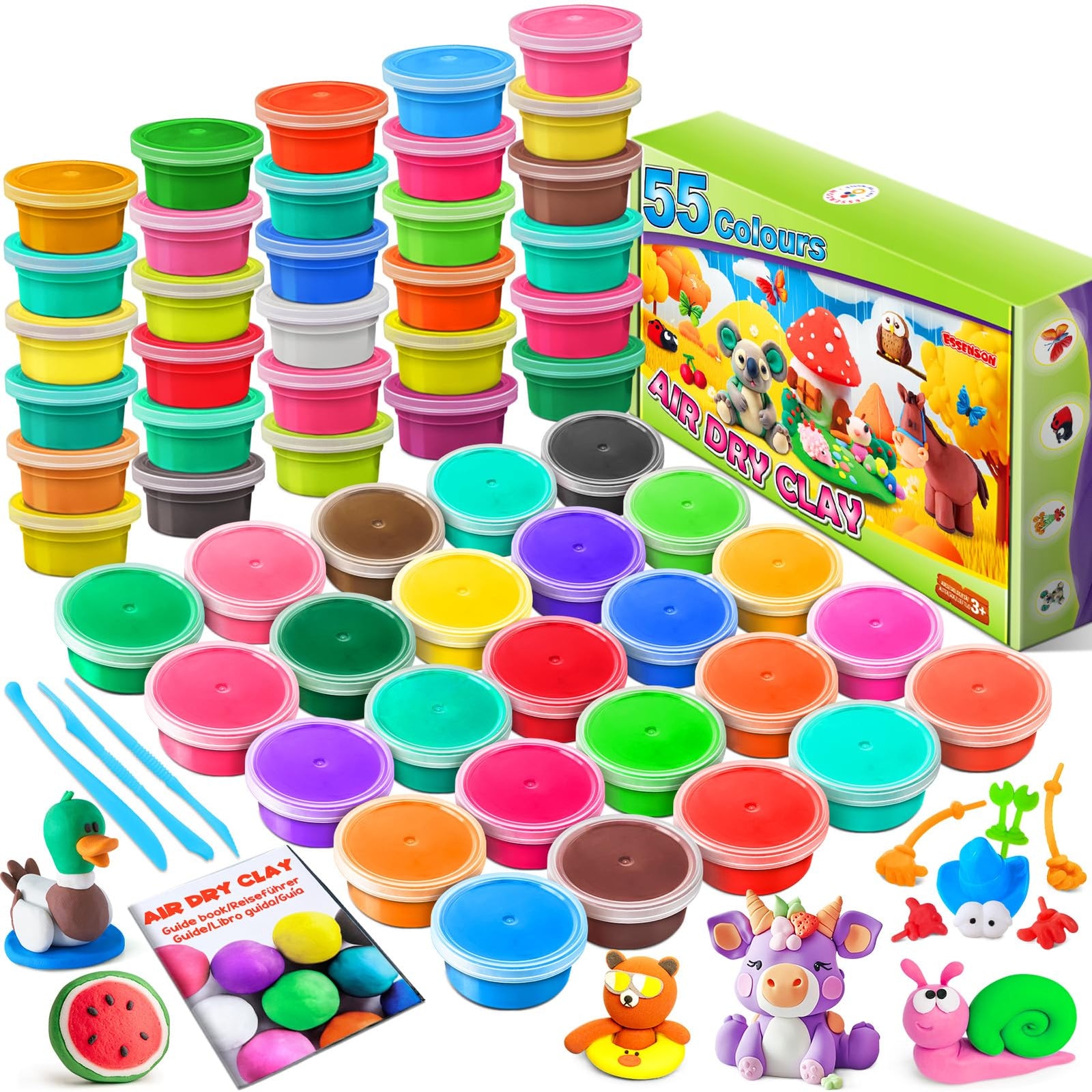 Air Dry Modeling Clay Kit for Kids Creative Craft Set