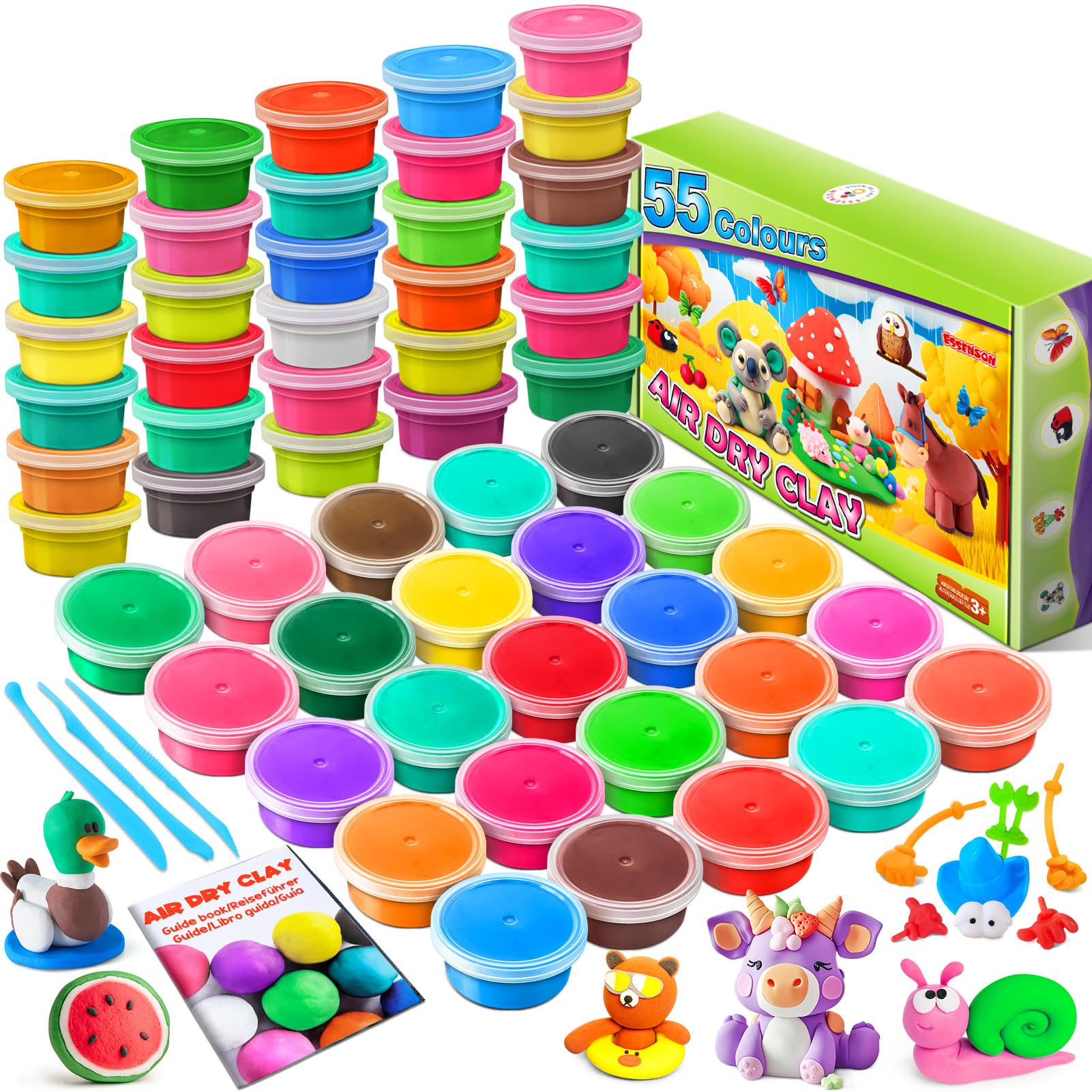 Air Dry Modeling Clay Kit for Kids Creative Craft Set