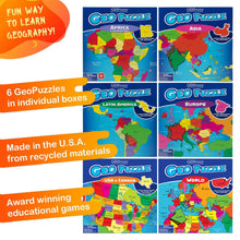 Jumbo Educational Geography Jigsaw Puzzle for Kids Made in USA