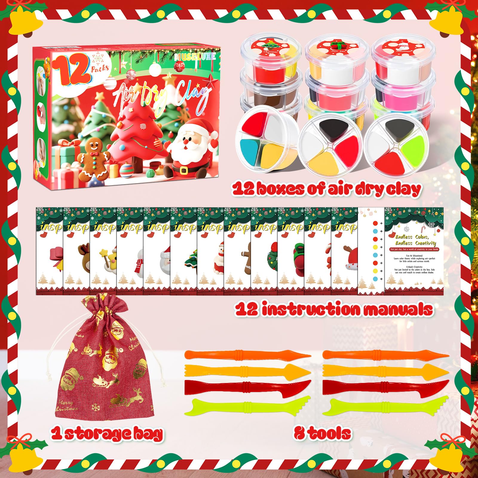 Air Dry Clay Kit for Kids Creative Modeling Craft Set