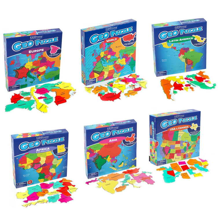 Jumbo Educational Geography Jigsaw Puzzle for Kids Made in USA