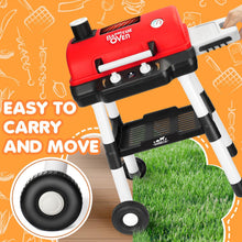 Kids BBQ Grill Playset with Smoke Sound and Light Pretend Cooking Set