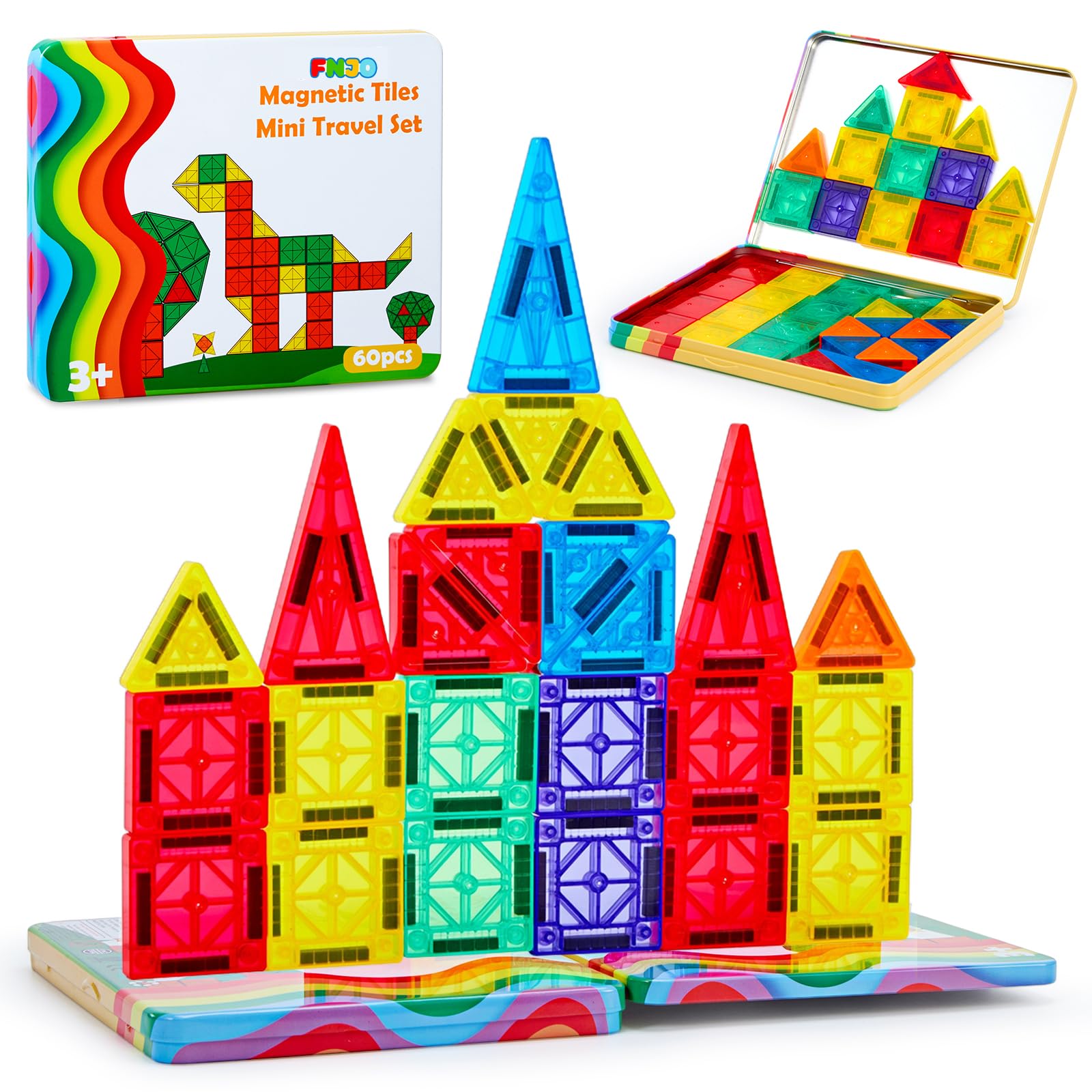 Magnetic Tiles Building Set STEM Montessori Toy for Kids