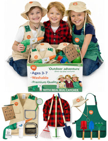 Washable 3 in 1 Toddler Dress Up Clothes Pretend Play Set for Kids