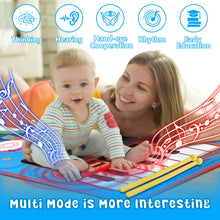 2 in 1 Musical Piano and Drum Mat Toy for Kids Early Learning