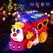 Musical Train Toy with Blocks Lights and Early Learning Play for Toddlers