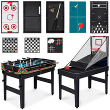 Combo Game Table Set with Ping Pong Foosball Air Hockey Chess Checkers