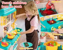 48 Piece Kitchen Playset for Kids Pretend Cooking Toy