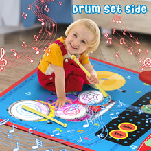 2 in 1 Musical Piano and Drum Mat Toy for Kids Early Learning