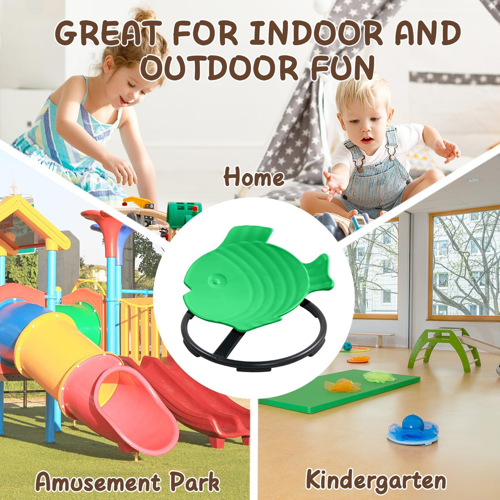 Fish Shaped Spinning Sensory Chair for Kids Coordination and Balance