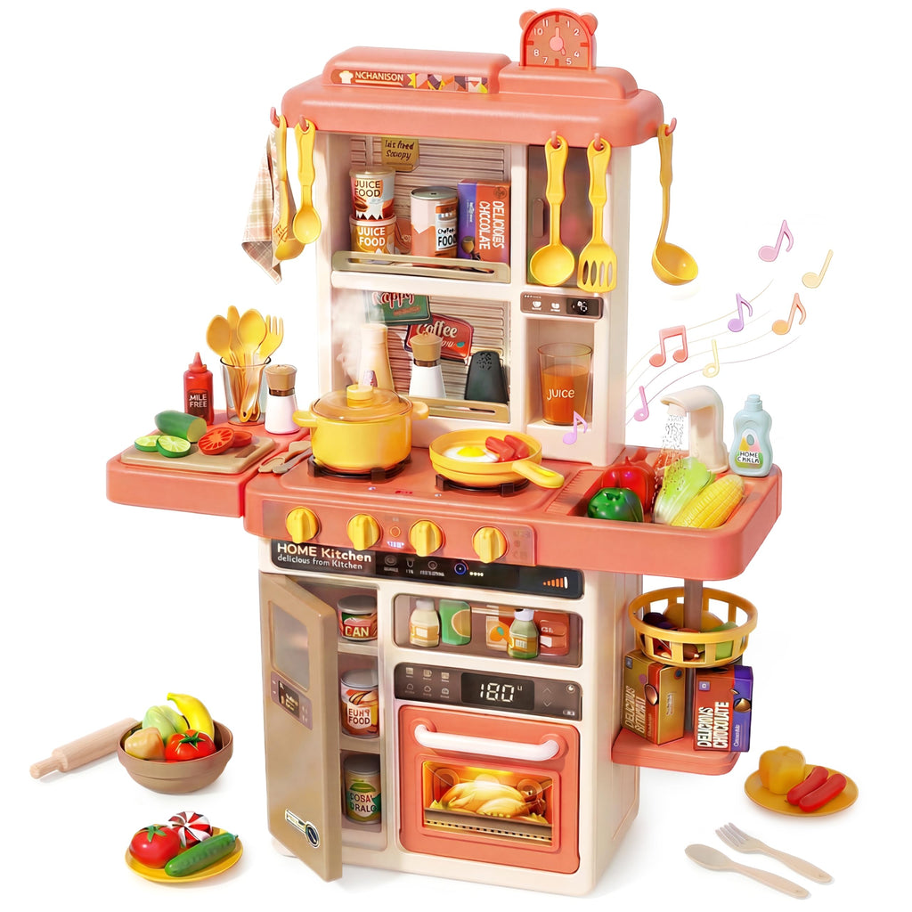 48 Piece Kitchen Playset for Kids Pretend Cooking Toy
