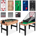 Combo Game Table Set with Ping Pong Foosball Air Hockey Chess Checkers
