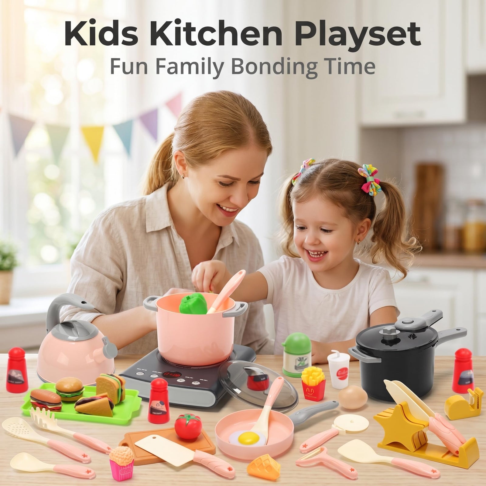 Kids Cooking Toy Set for Pretend Play Kitchen Fun