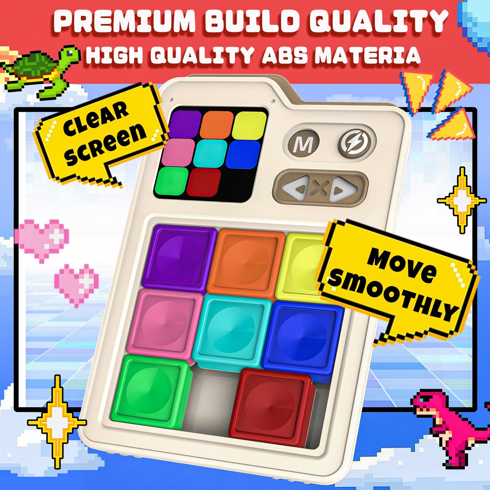 Electronic Sliding Puzzle Game with 1000 Challenges and 3 Modes