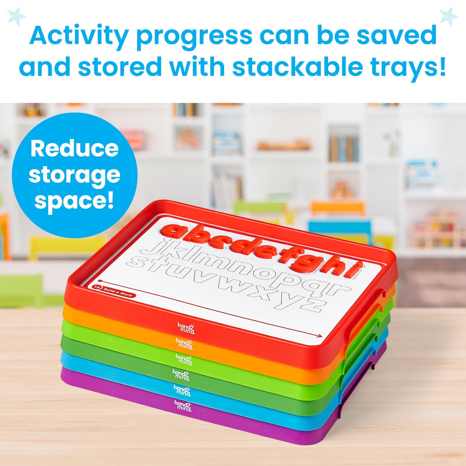 Lowercase Magnetic Letters and Trays for Alphabet Word Work