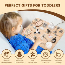 Wooden Montessori Busy Board Sensory Toy for Toddlers Motor Skills