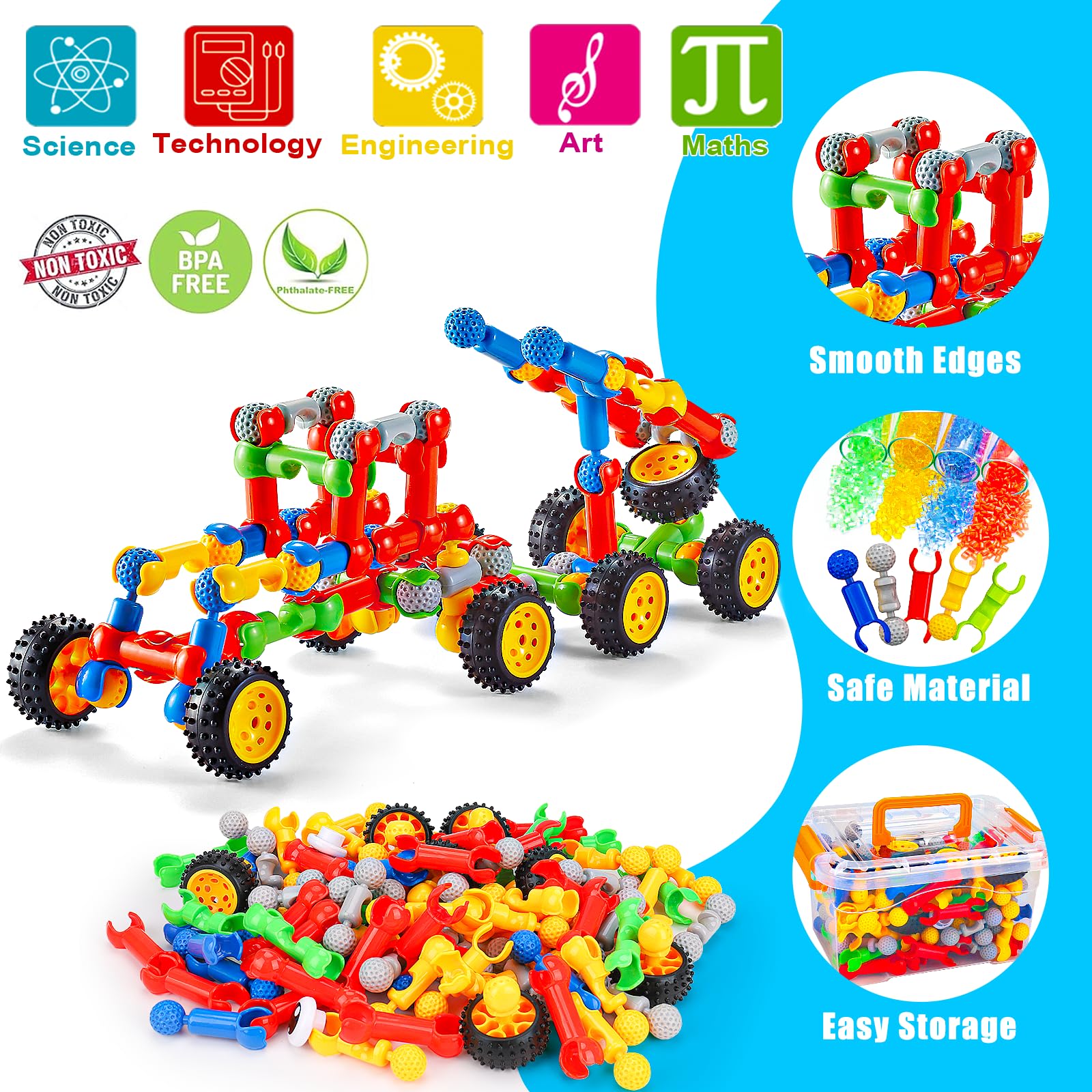 STEM Building Toys for Kids Ages 3 to 8 Creative Learning Gift