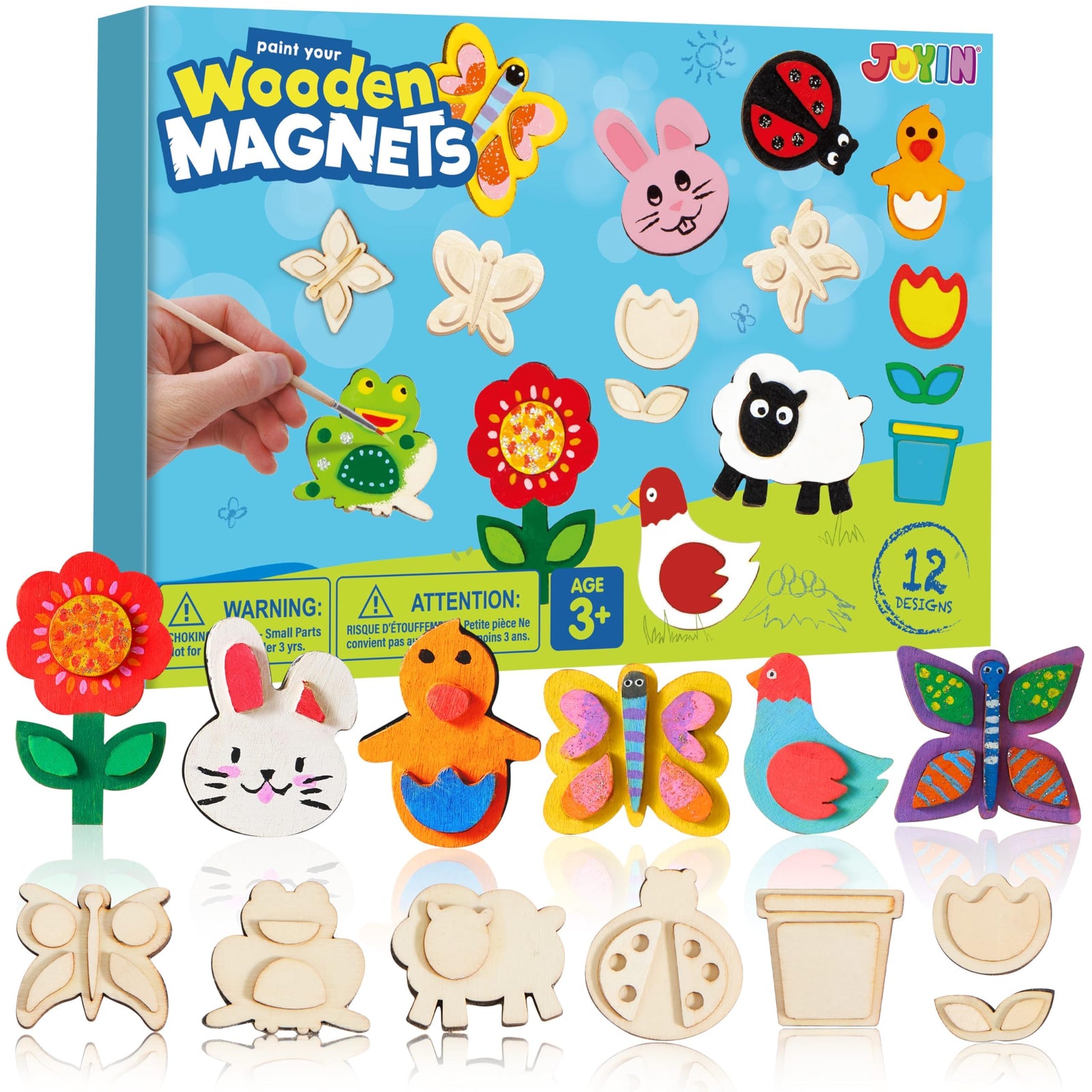 Wooden Magnet Painting Craft Kit for Kids Decorate Your Own Art