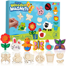 Wooden Magnet Painting Craft Kit for Kids Decorate Your Own Art