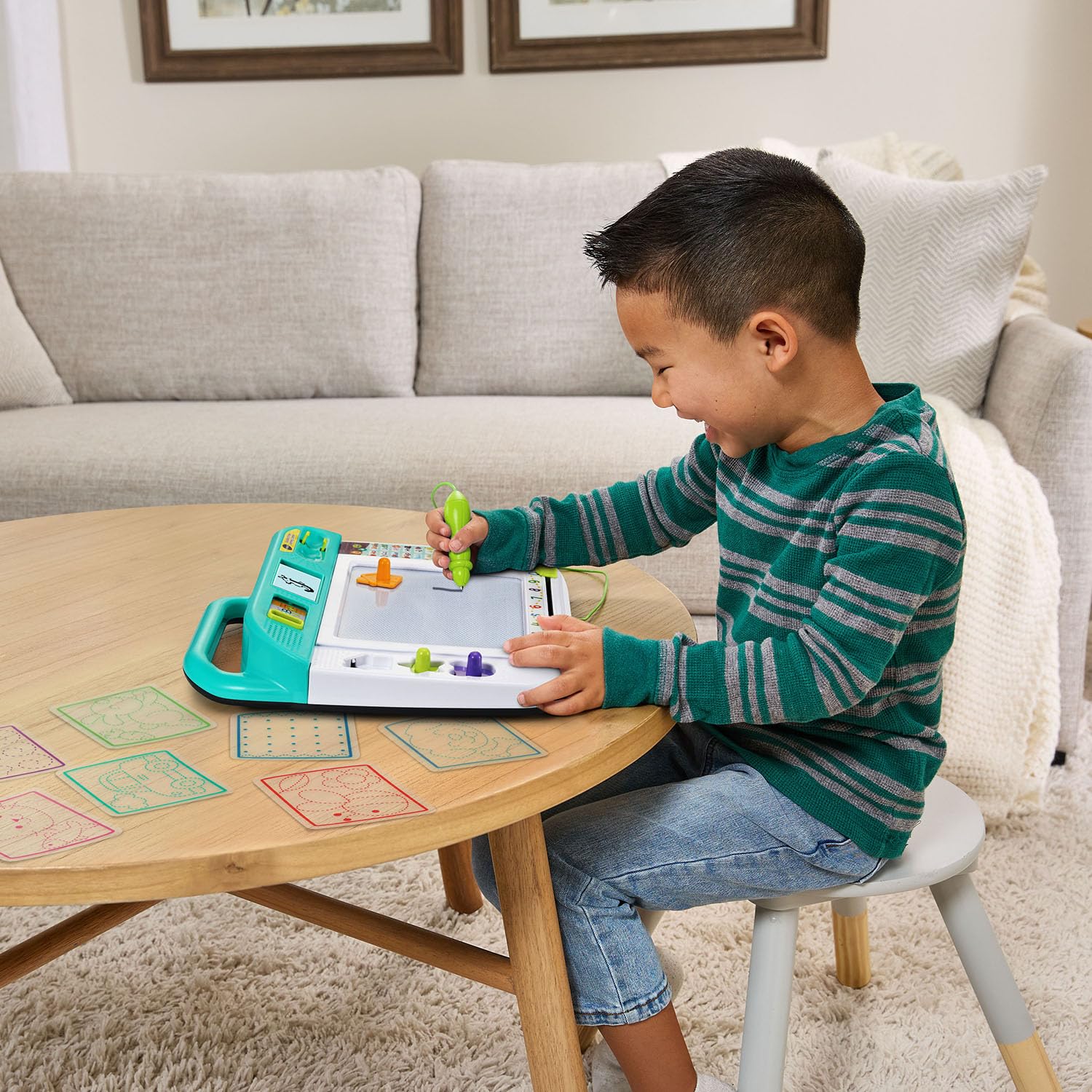 Doodle and Draw Learning Center with Stencils and Stamps for Ages 3 Up