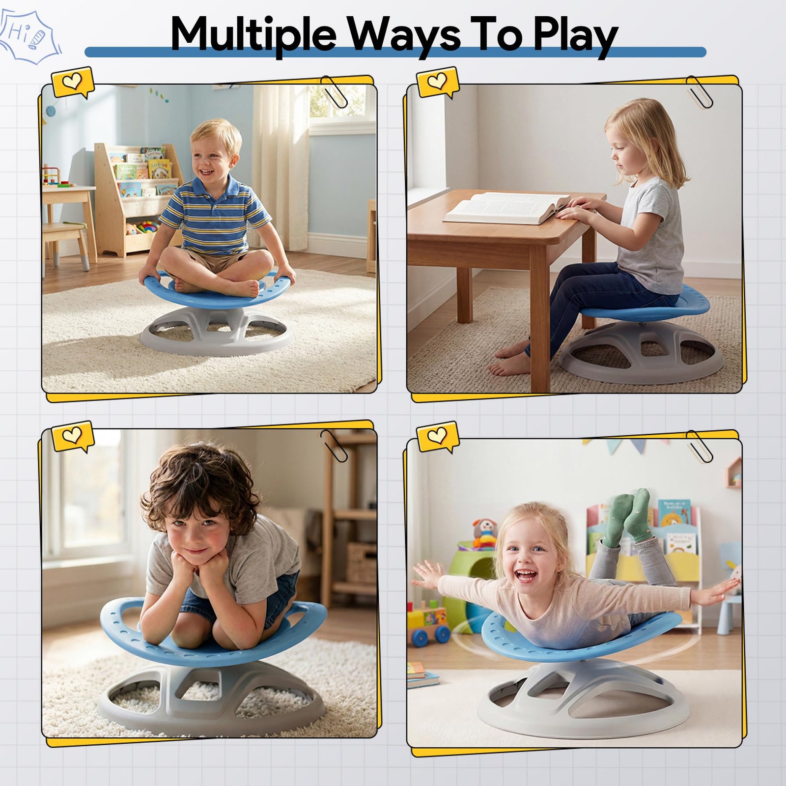 Sensory Spinning Chair for Kids Balance and Coordination Play