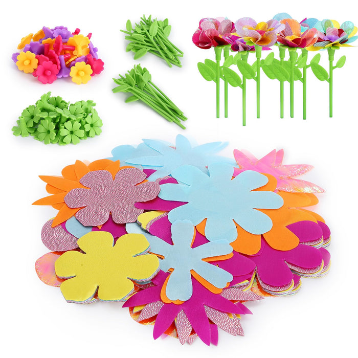 Flower Bouquet Craft Kit for Girls Educational DIY Building Toy