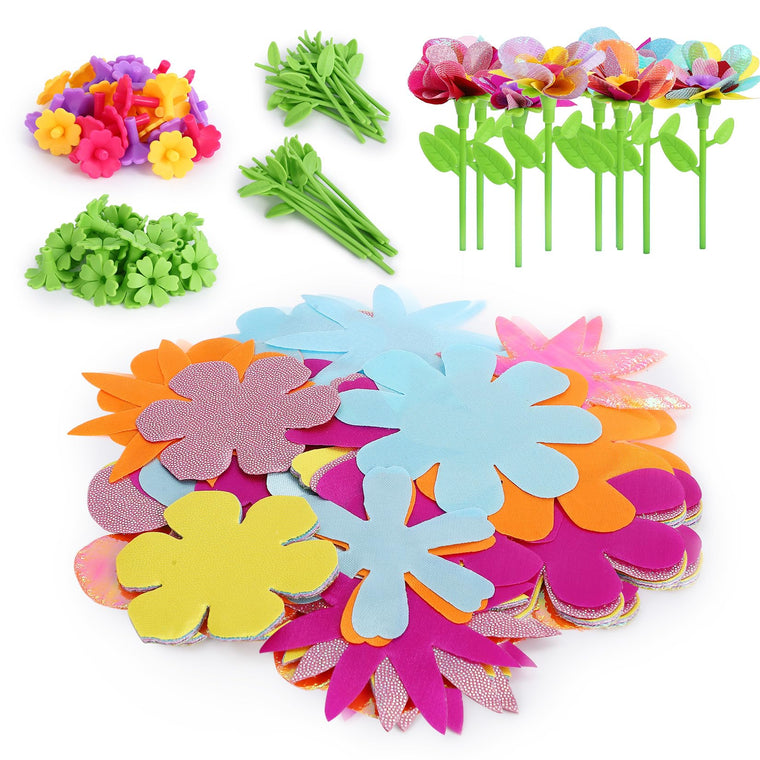 Flower Bouquet Craft Kit for Girls Educational DIY Building Toy