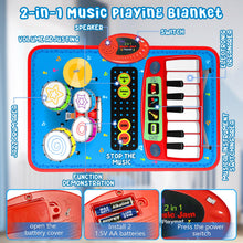 2 in 1 Musical Piano and Drum Mat Toy for Kids Early Learning