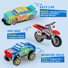 Build and Paint Wooden Race Car Craft Kit for Kids DIY Toy