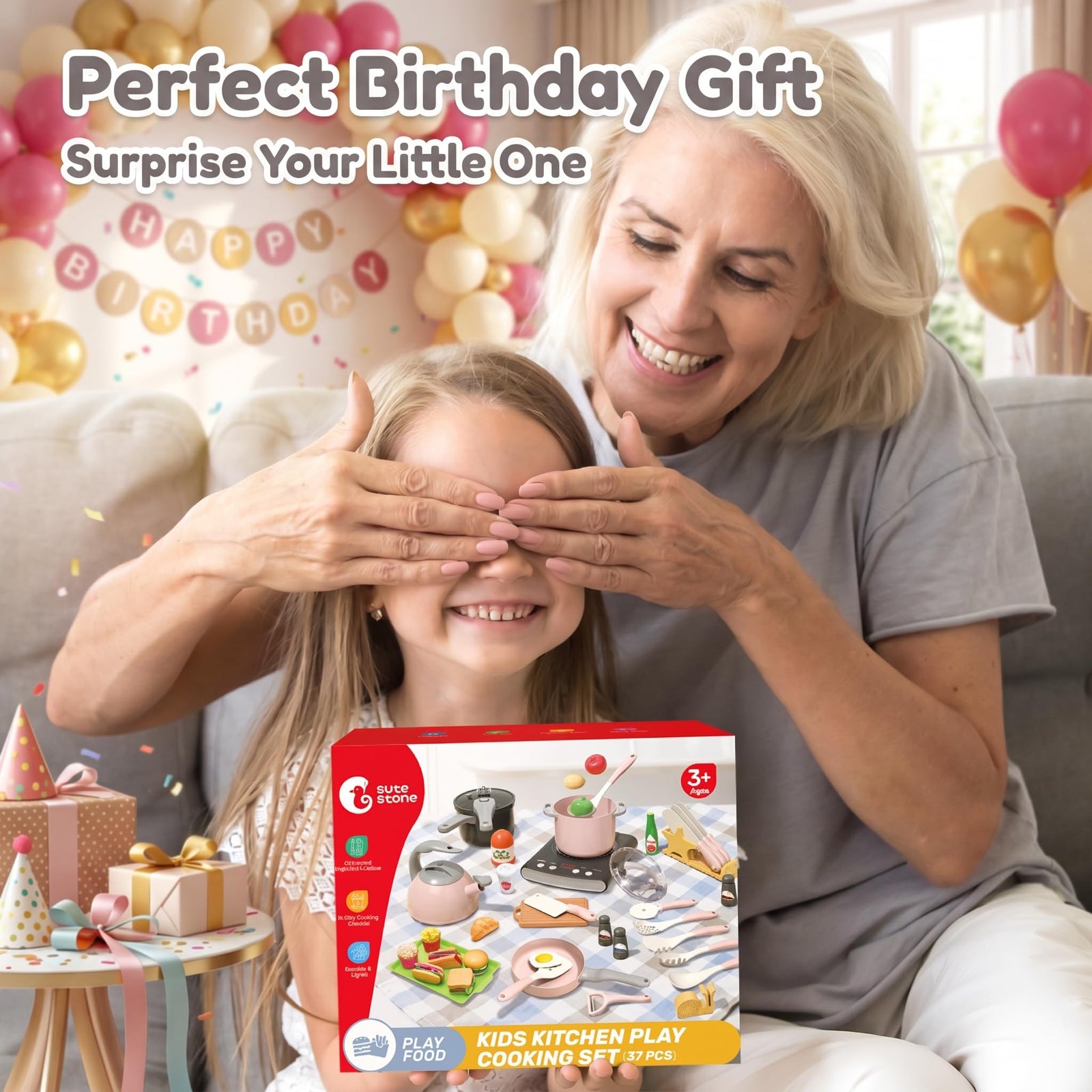 Kids Cooking Toy Set for Pretend Play Kitchen Fun