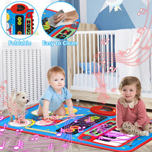 2 in 1 Musical Piano and Drum Mat Toy for Kids Early Learning