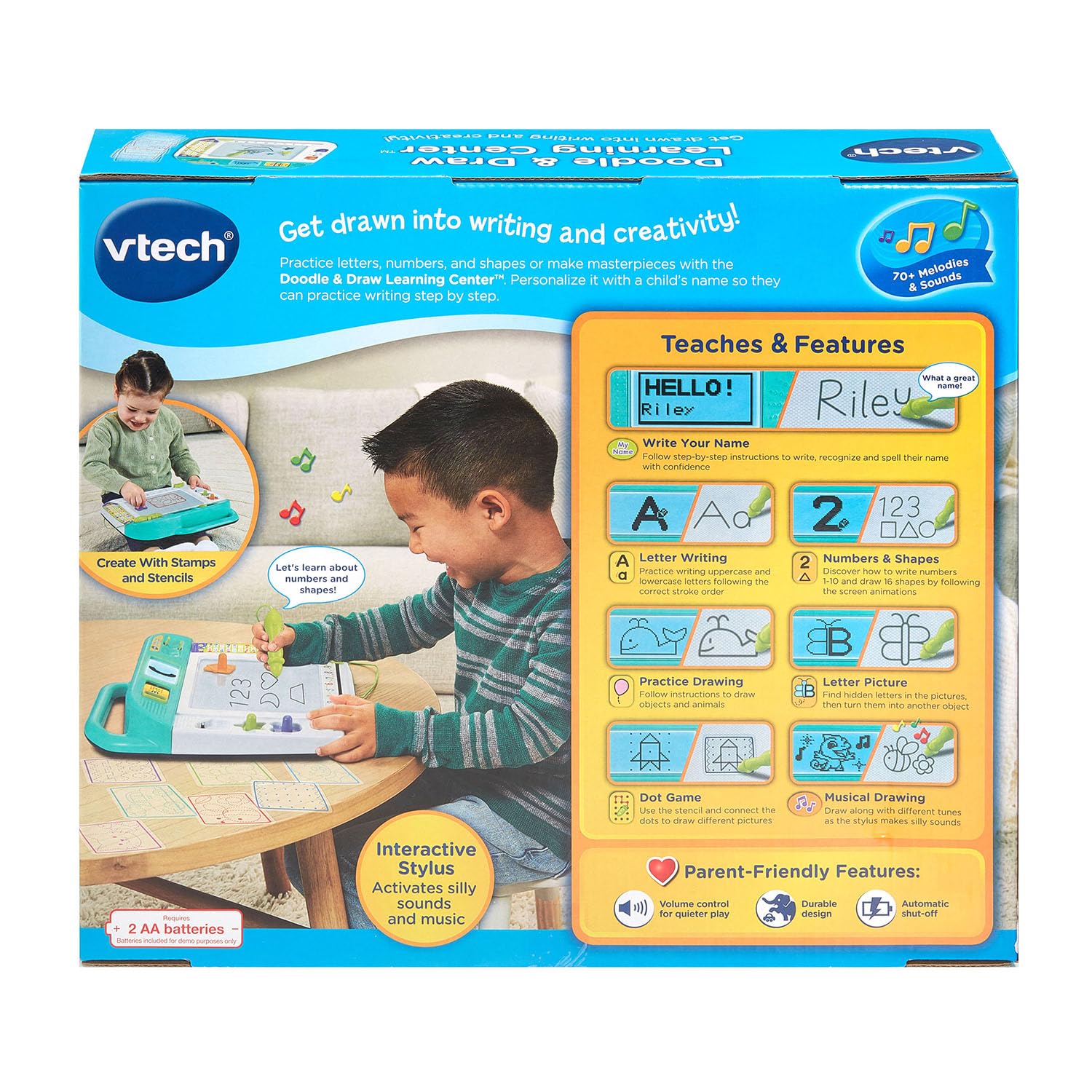 Doodle and Draw Learning Center with Stencils and Stamps for Ages 3 Up