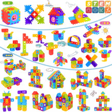 Interlocking Building Blocks for Toddlers and Kids 180 Piece STEM Toy