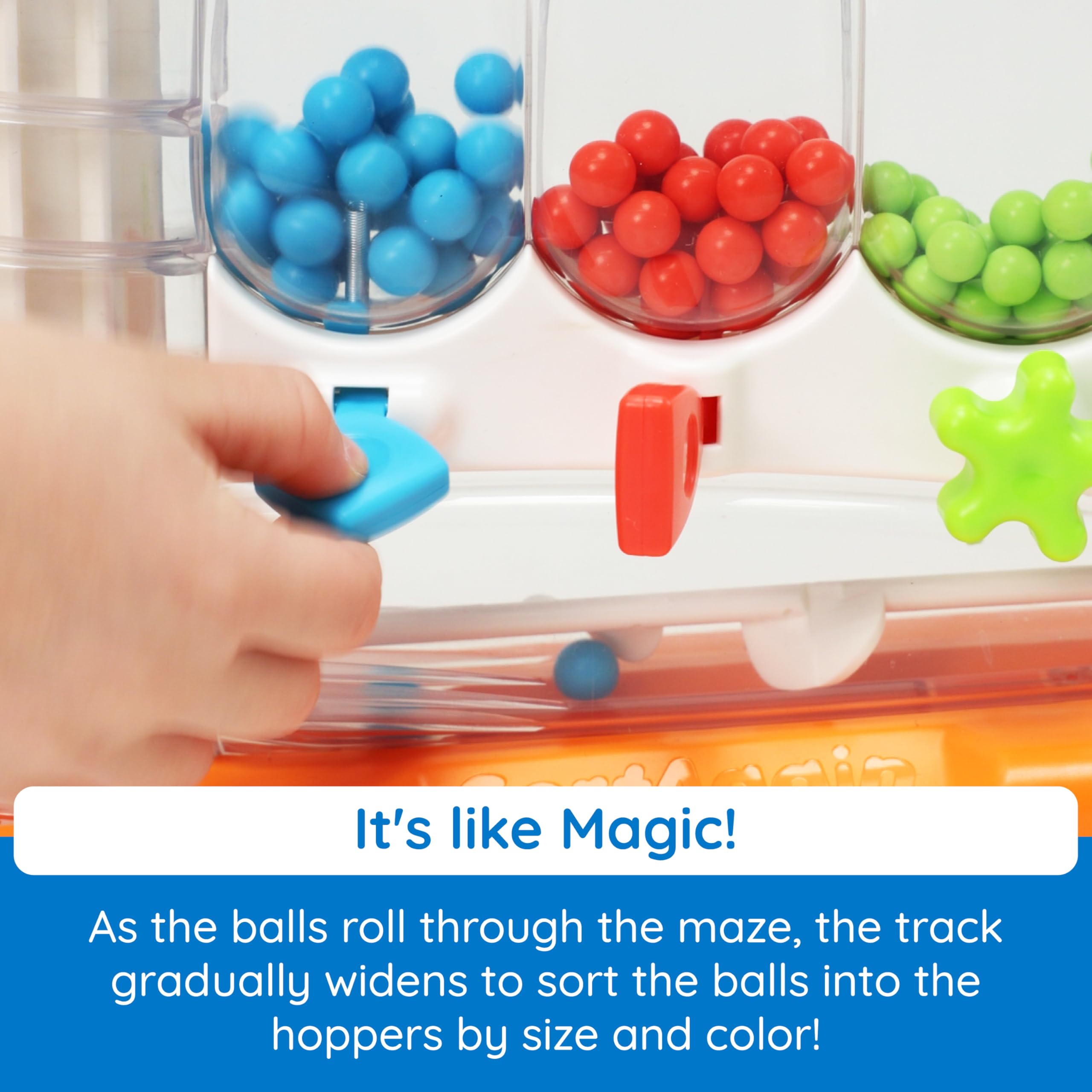 Sensory Marble Run Toy with Self Sorting Fine Motor Play