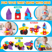 Magnetic Foam Building Blocks STEM Montessori Bath Toys for Toddlers