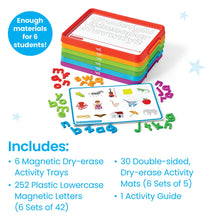 Lowercase Magnetic Letters and Trays for Alphabet Word Work