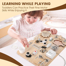 Wooden Montessori Busy Board Sensory Toy for Toddlers Motor Skills