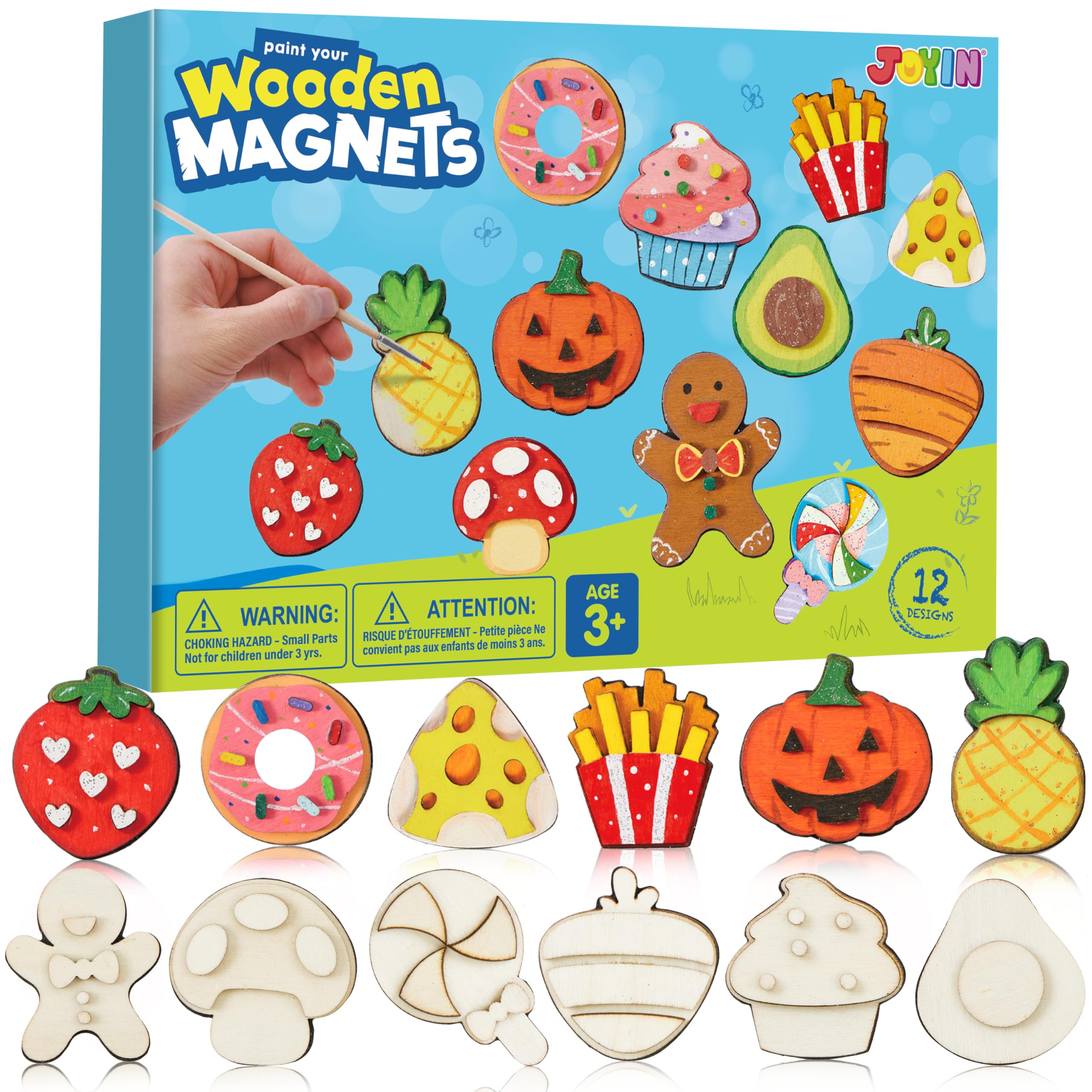 Wooden Magnet Painting Craft Kit for Kids Decorate Your Own Art